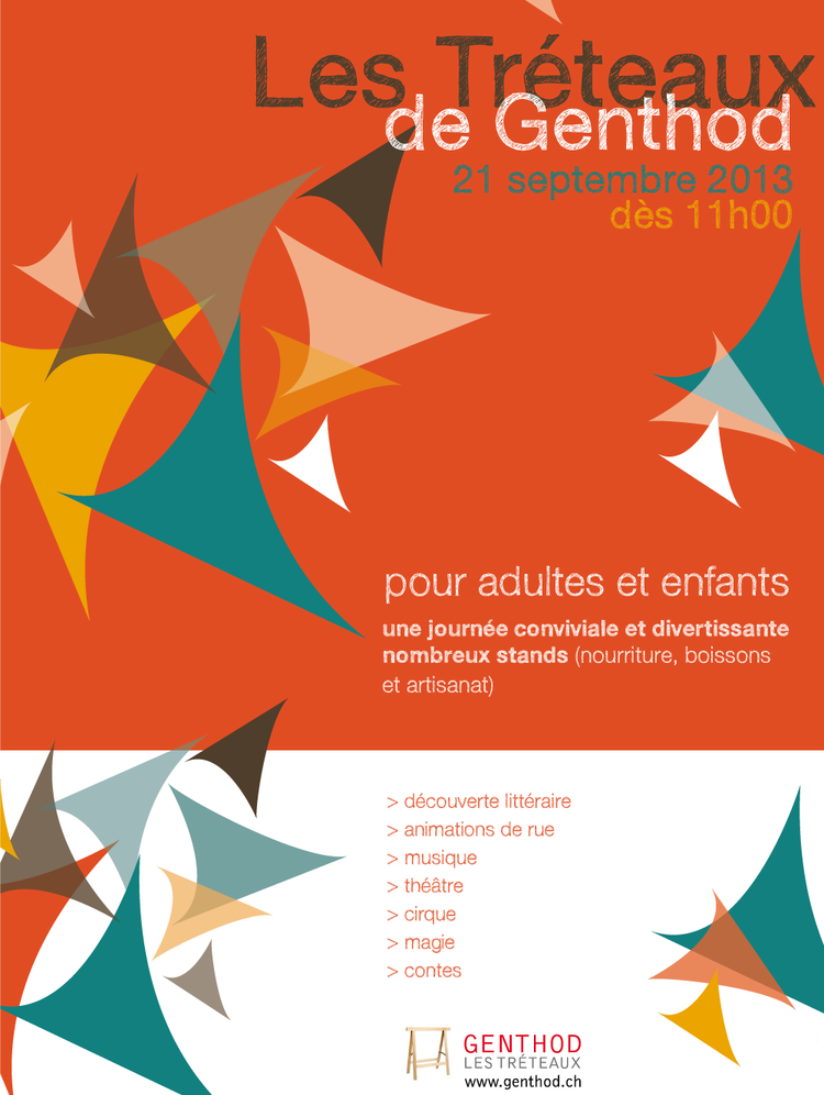Tréteaux de Genthod | 29,7 x 42 cm | Poster | Commune de Genthod | July 2013